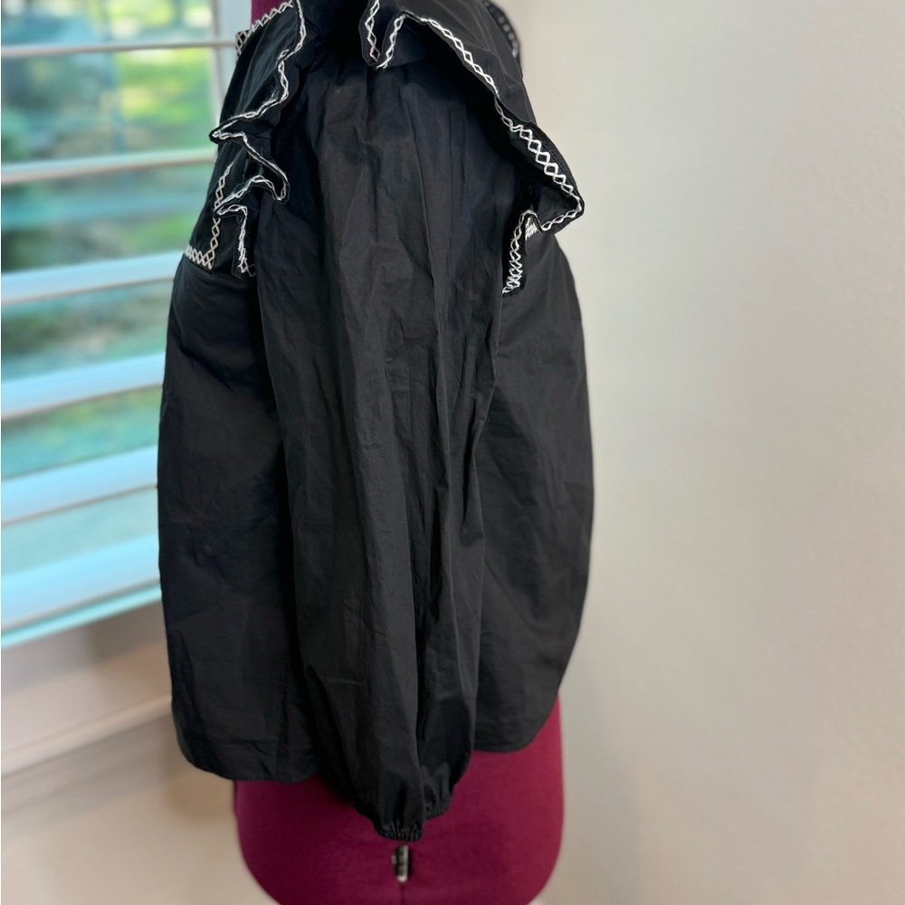 English Factory Embroidered Ruffle Balloon Top at NORDSTROMS NOW! - Picture 6 of 8
